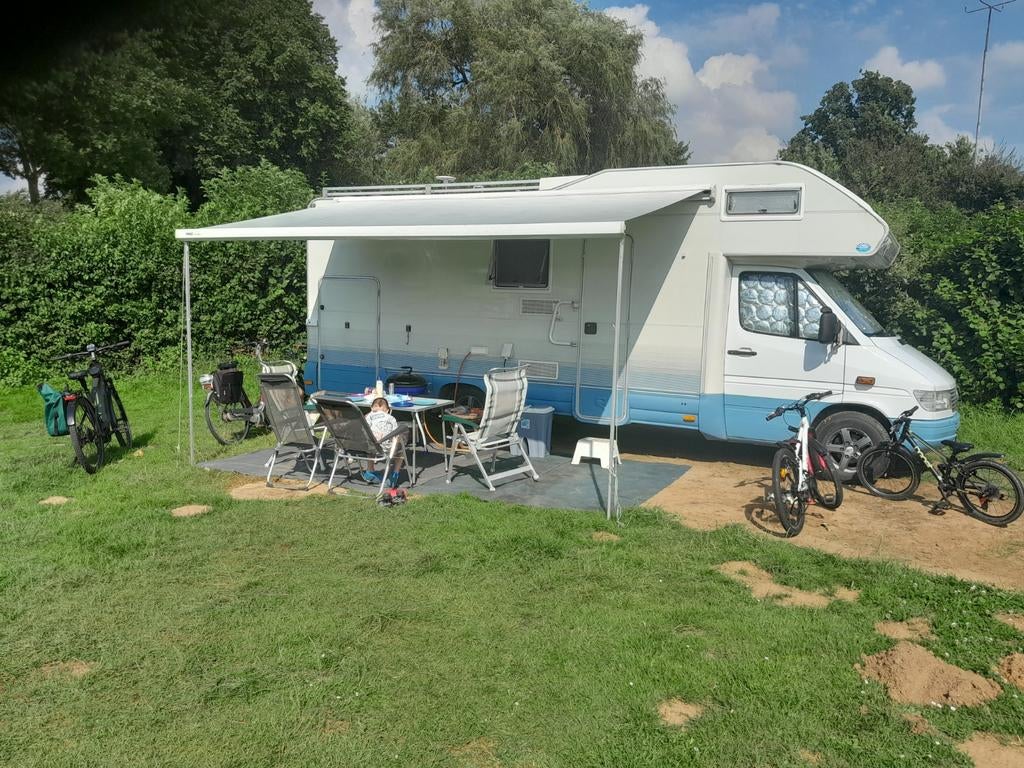 Mercedes rimor 727tc xxl garage, Caravans en Kamperen, Campers, Alkoof, Treinzit, Particulier, 7 tot 8 meter