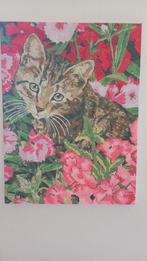 Schilderij met kat, Ophalen of Verzenden