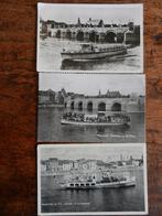 Maastricht 3 ansichtkaarten met rondvaartboten, Ophalen of Verzenden, 1940 tot 1960, Gelopen, Limburg