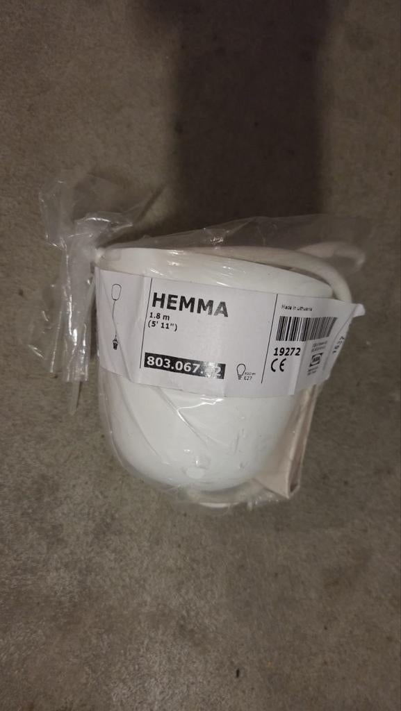 3x IKEA Hemma Pendel Lampjes Wit - Nieuw in verpakking, Ophalen, Kunststof, Modern, Scandinavisch, Nieuw