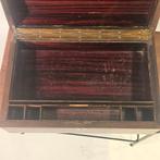 Antieke Schrijfgereikist van Rozenhout met Parelmoer Inleg, Ophalen of Verzenden