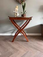 Houten bijzettafel / dienbladtafel, Ophalen, Gebruikt, 55 tot 75 cm, 60 cm of meer