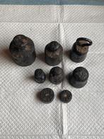 Klein partijtje antieke bascule gewichten., Ophalen of Verzenden