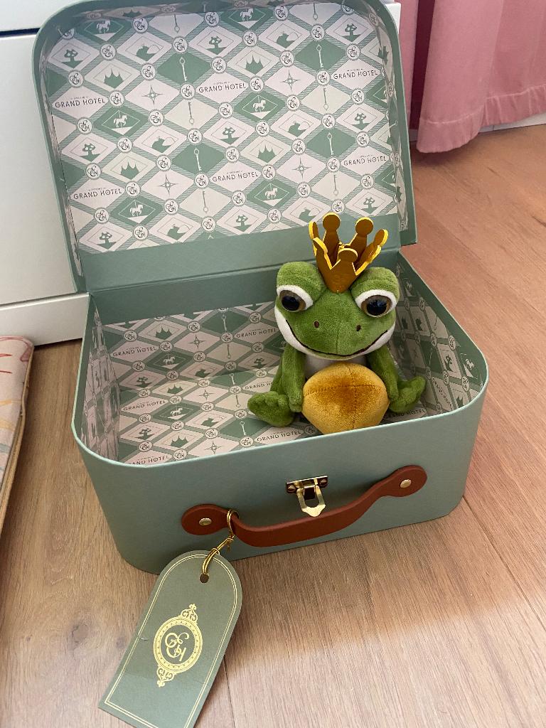 Efteling Grandhotel kikker knuffel met koffer nieuw, Verzenden, Nieuw, Overige typen