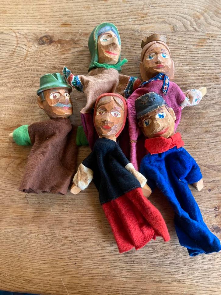 Handpoppen van hout Lotte-Sievers-Hahn, Antiek en Kunst, Antiek | Speelgoed, Ophalen of Verzenden