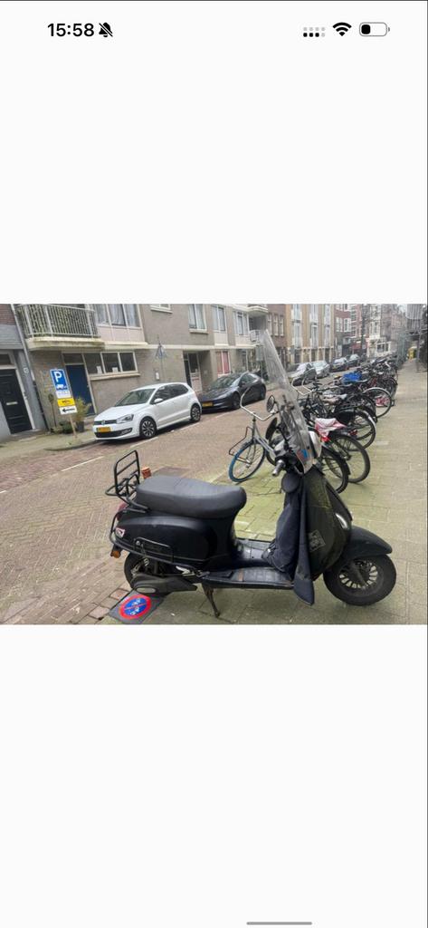 Kapot - electrische Zwarte la Souris scooter met windscherm, Gebruikt, Elektrisch, Ophalen, Overige merken
