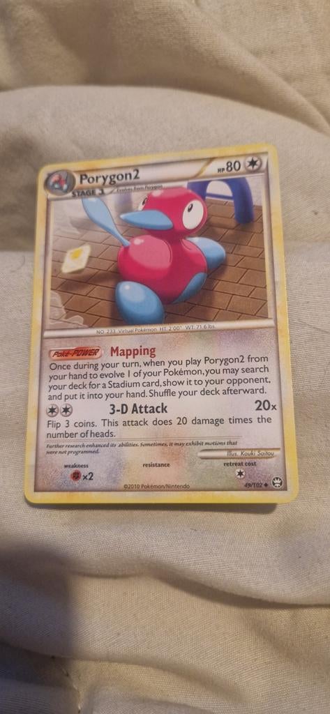 Porygon2 Pokémon Kaart (2010) - HP 80 - 49/102, Ophalen of Verzenden, Gebruikt, Losse kaart