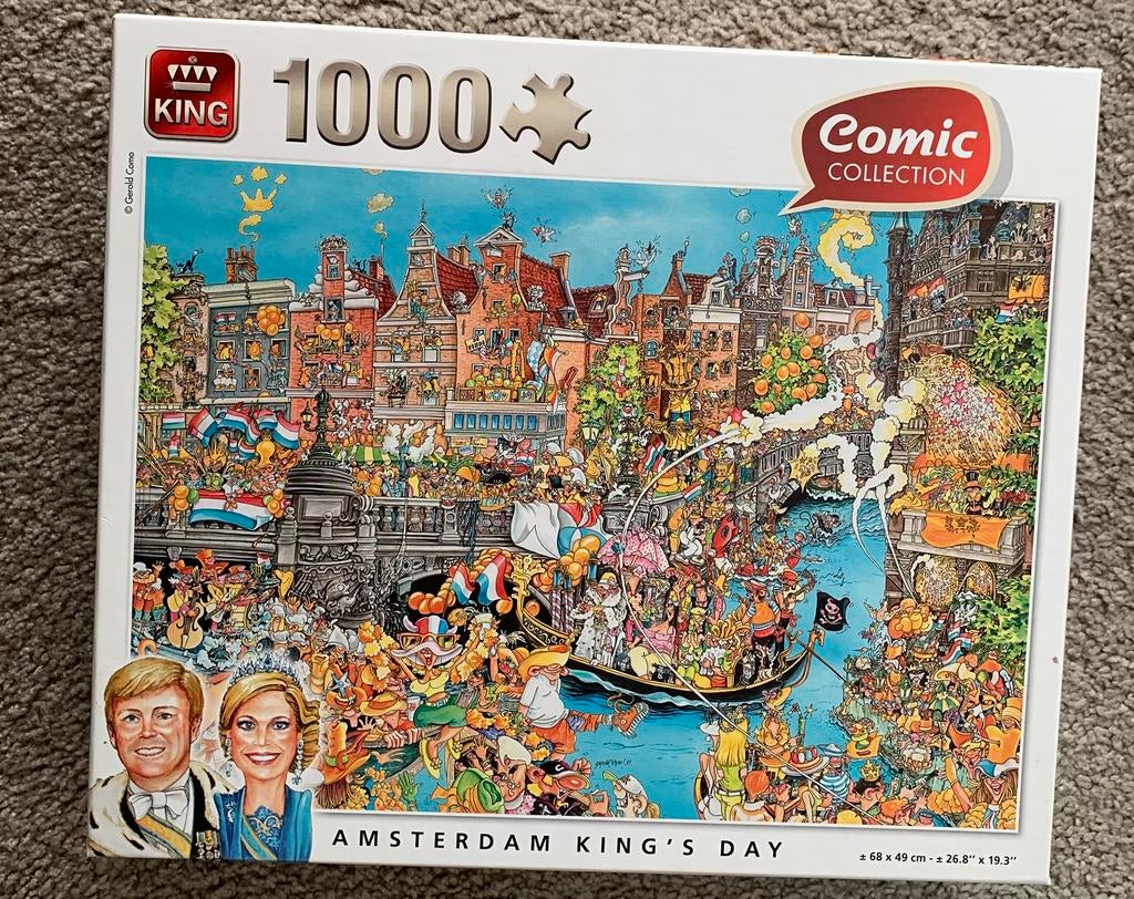 Puzzel King 1000 stukjes, Amsterdam King’s day, Ophalen of Verzenden, 500 t/m 1500 stukjes, Zo goed als nieuw