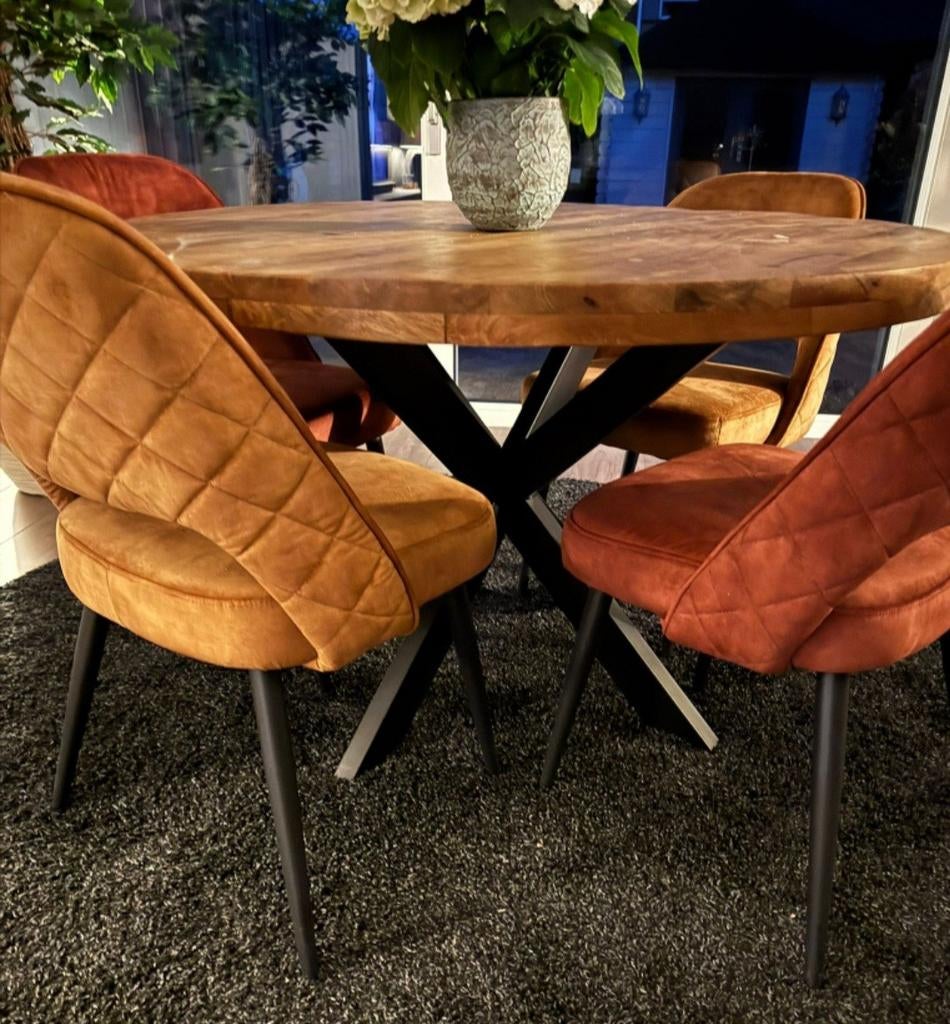 Te koop ZGAN prachtige moderne eethoek, Huis en Inrichting, Tafels | Eettafels, Ophalen, 100 tot 150 cm, 50 tot 100 cm, Zo goed als nieuw