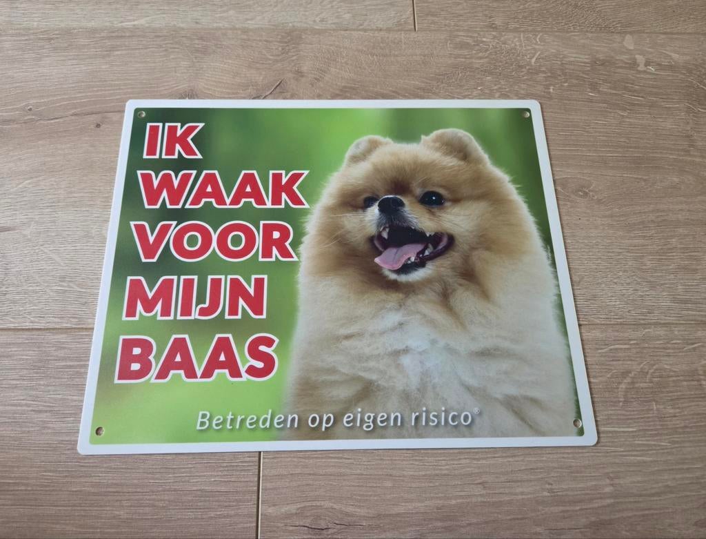 Ik waak voor mijn baas met pomeriaan/Keeshond, Ophalen of Verzenden, Zo goed als nieuw