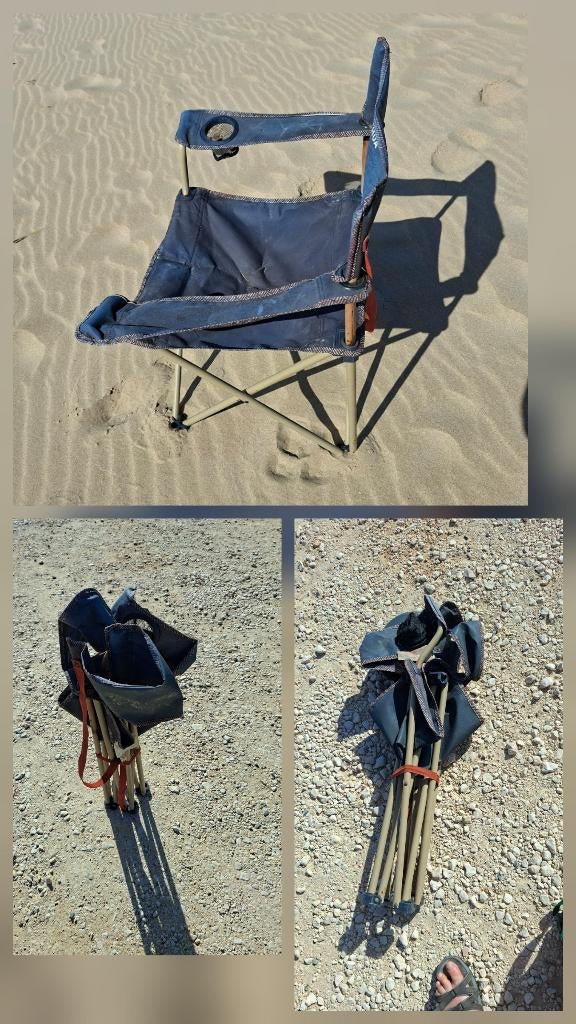 opvouwbare strandstoel Quechua, Ophalen, Gebruikt, Overige materialen, Inklapbaar