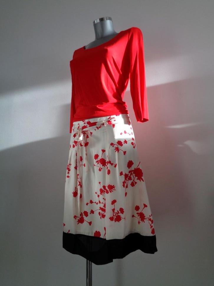 Turnover rok van zijde, maat 36, met Claudia Strater, 36/38, Kleding | Dames, Rokken, Nieuw, Maat 36 (S), Overige kleuren, Knielengte