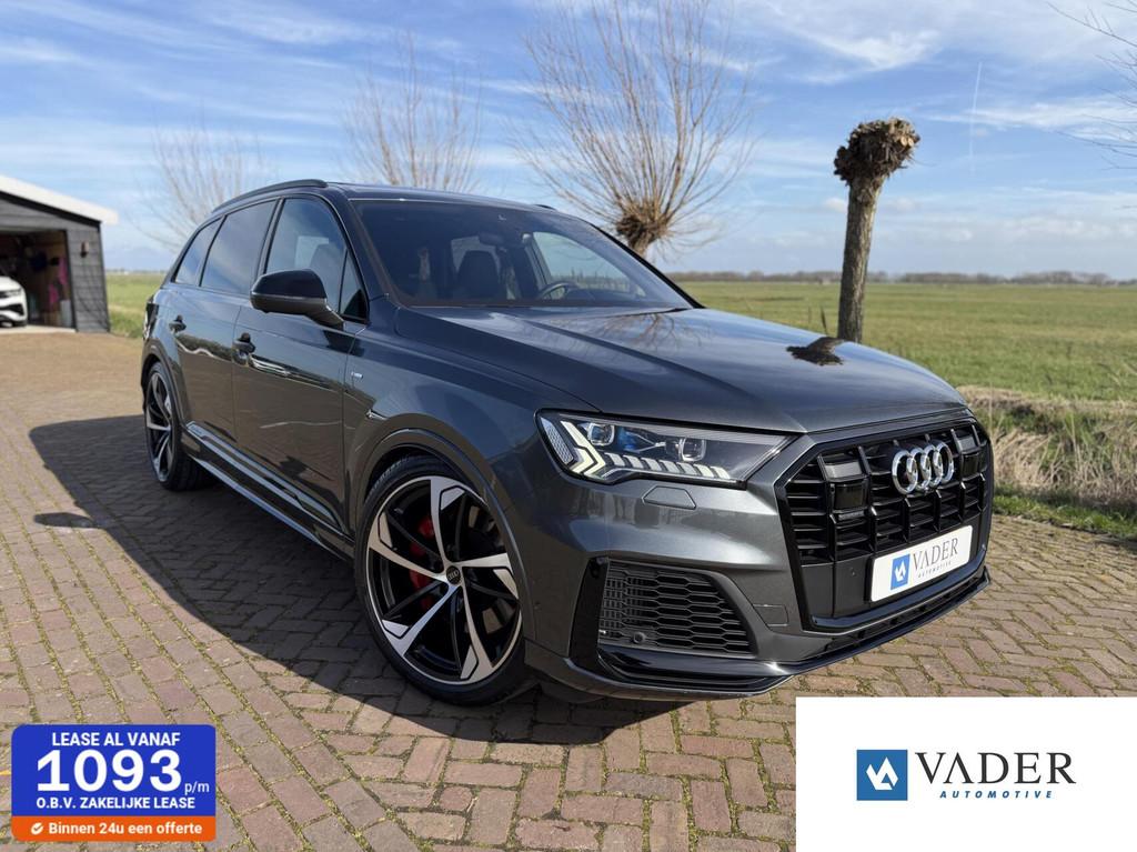 Audi Q7 60 TFSI e S Line Pano HUD B&O Laser Nacht Leder Trhk, Auto's, Audi, Automaat, 2995 cc, 462 pk, Leder