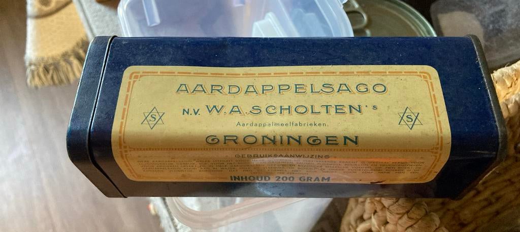 Oude Aardappelsago Bus W.A. Scholten Groningen, Verzamelen, Blikken, Ophalen of Verzenden