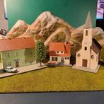 Piko Politiebureau, kerk en huis (weer eens wat anders), Hobby en Vrije tijd, Modeltreinen | H0, Gebruikt, Gelijkstroom, Brug, Tunnel of Gebouw