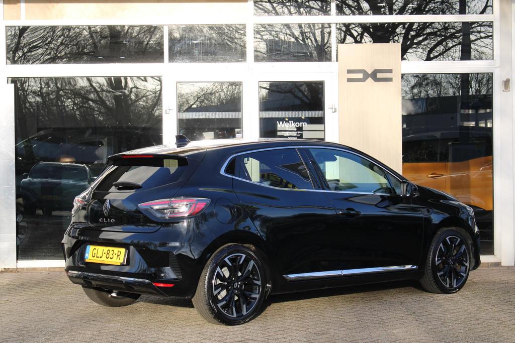 Renault Clio 1.6 E-Tech Full Hybrid 145 techno Automaat | Na, Auto's, Gebruikt, Met garantie (alle), Leder en Stof, Zwart