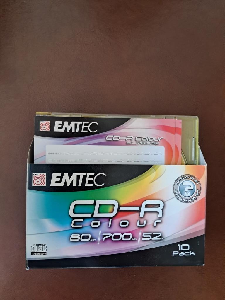CD-R Emtec 7 stuks, verschillende kleuren, Herschrijfbaar, Ophalen of Verzenden, Zo goed als nieuw, Cd