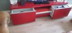 Rode IKEA tv kast, Ophalen, Kunststof, Gebruikt, 150 tot 200 cm