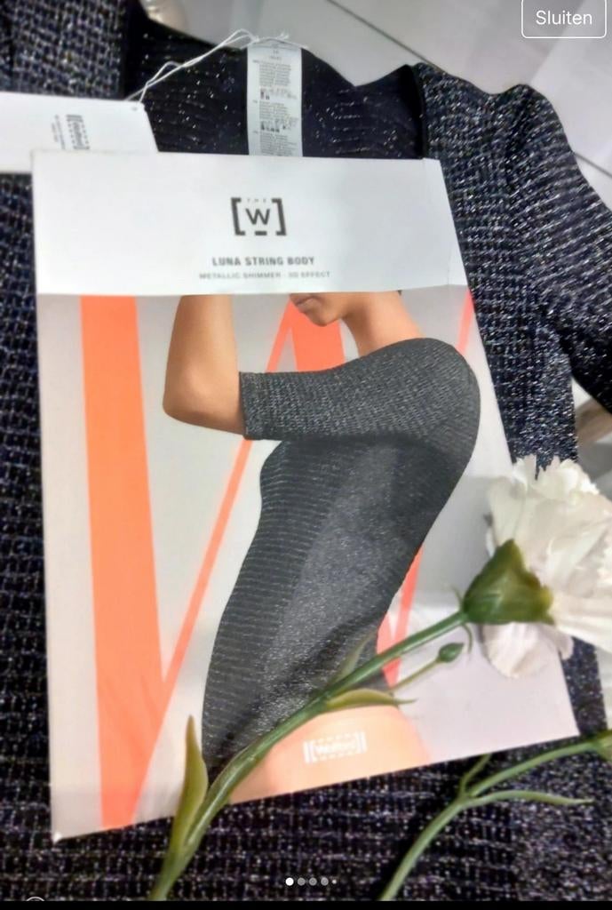 Wolford The W Luna String Body metallic shimmer, Nieuw, Ophalen of Verzenden, Wolford, Korte mouw