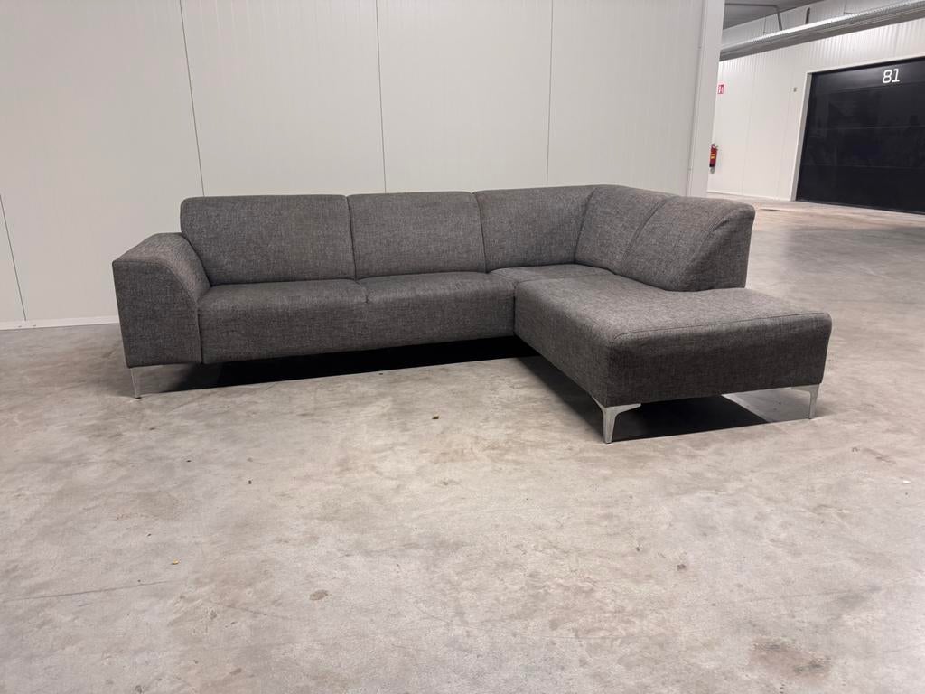 Prachtige Hoekbank Grijs GRATIS BEZORGING, Huis en Inrichting, Banken | Bankstellen, Ophalen, Zo goed als nieuw, Hoekbank, Stof