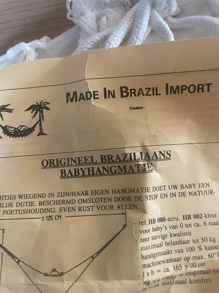 Braziliaans hangmatje voor baby’s, Ophalen, Nieuw