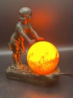 Art Nouveau / Jugendstil antieke lamp, A.J. Scotte / Frans, Antiek en Kunst, Ophalen