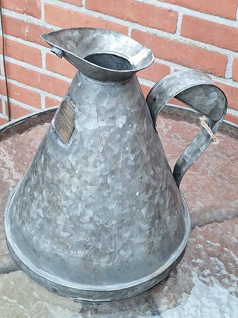 Zinken Oliekan Schenkkan - Landelijk Stoer Decoratief, Huis en Inrichting, Ophalen