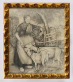 Alida Hendriks – potloodtekening in Art-deco lijst, Ophalen