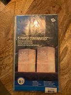 5 papieren lampionnen, Overige materialen, Wit, Nieuw, Ophalen of Verzenden