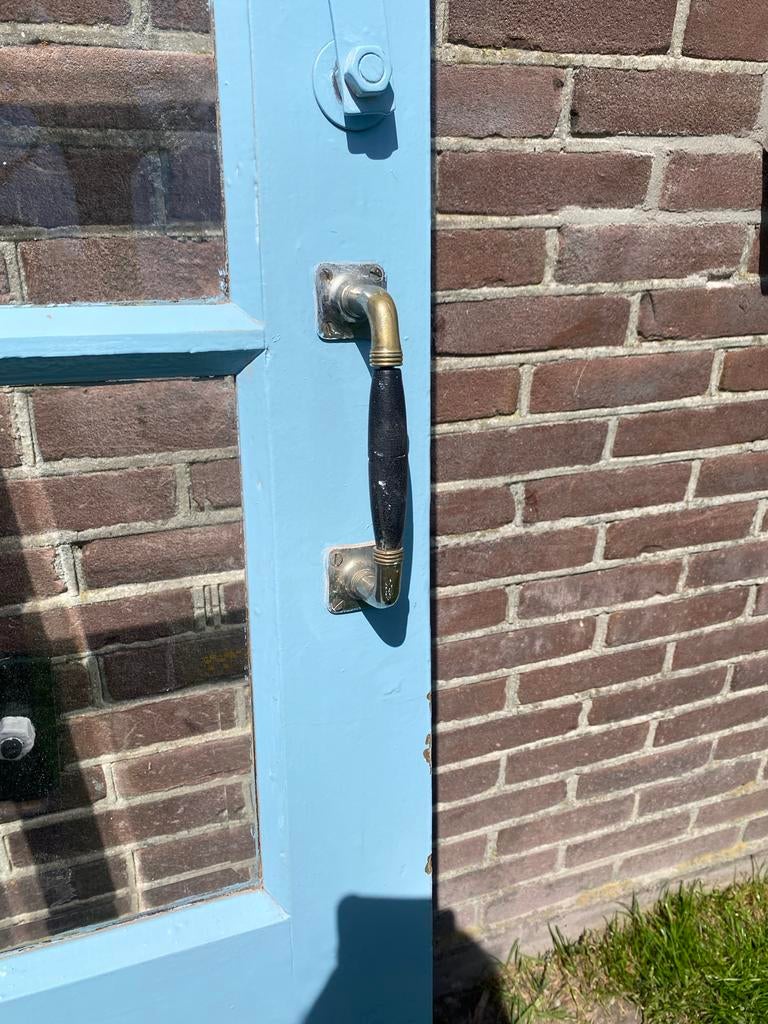 Antieke Jaren '30 Klapdeur met Facetgeslepen Ramen, Ophalen, Gebruikt, 80 tot 100 cm, Binnendeur