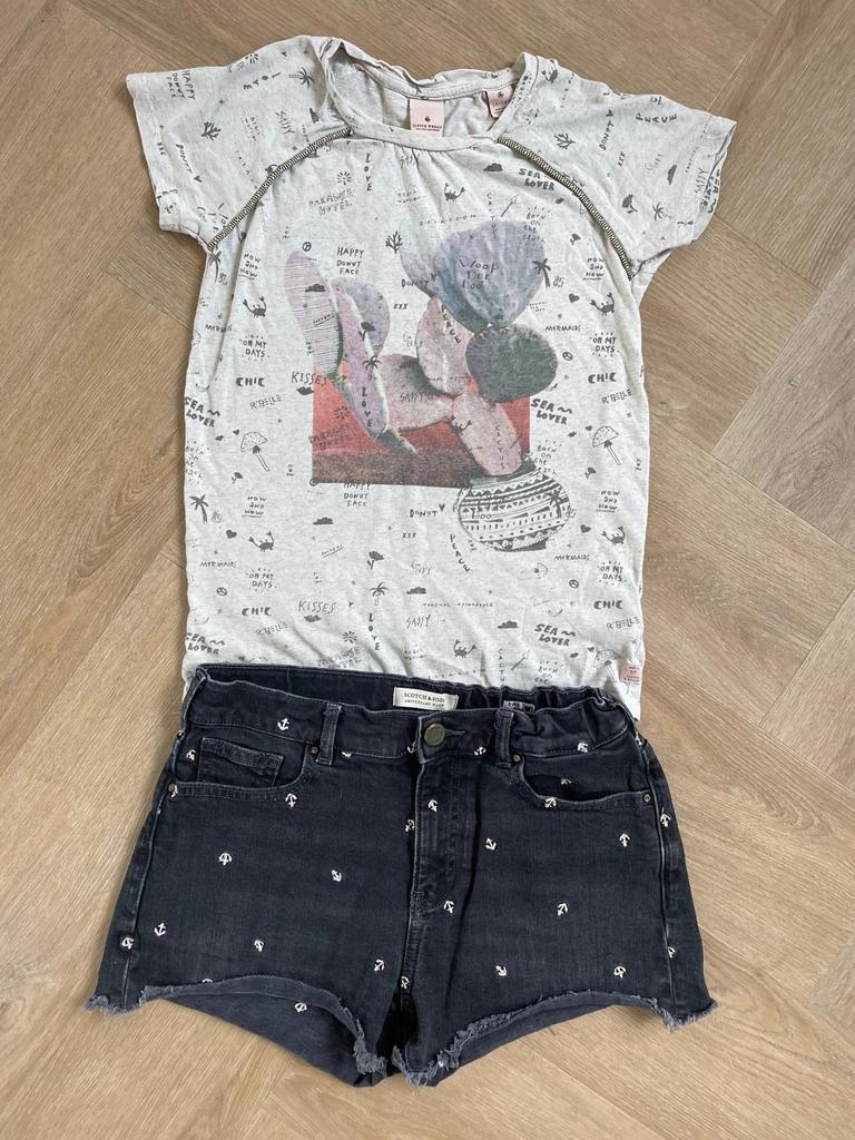 Scotch & Soda mooi shirtje maat 140, Verzenden, Zo goed als nieuw, Meisje, Shirt of Longsleeve