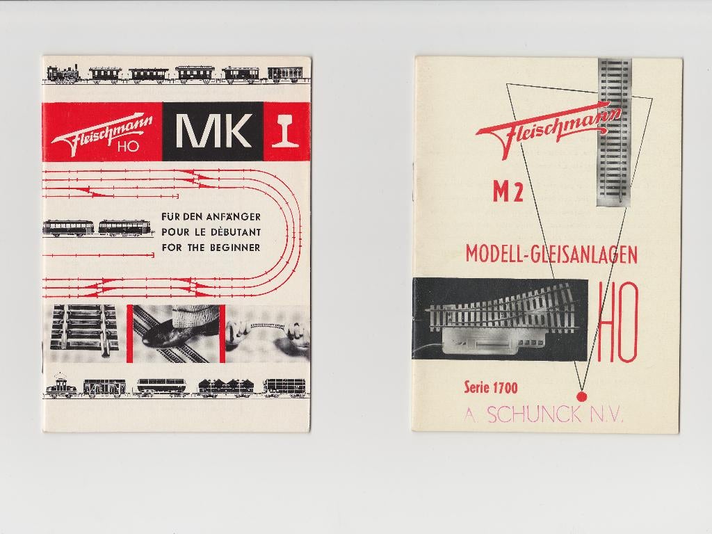 Fleischmann 2 verschillende Folders Modellgleisanlagen, Gelijkstroom, Fleischmann, Zo goed als nieuw, Boek, Tijdschrift of Catalogus