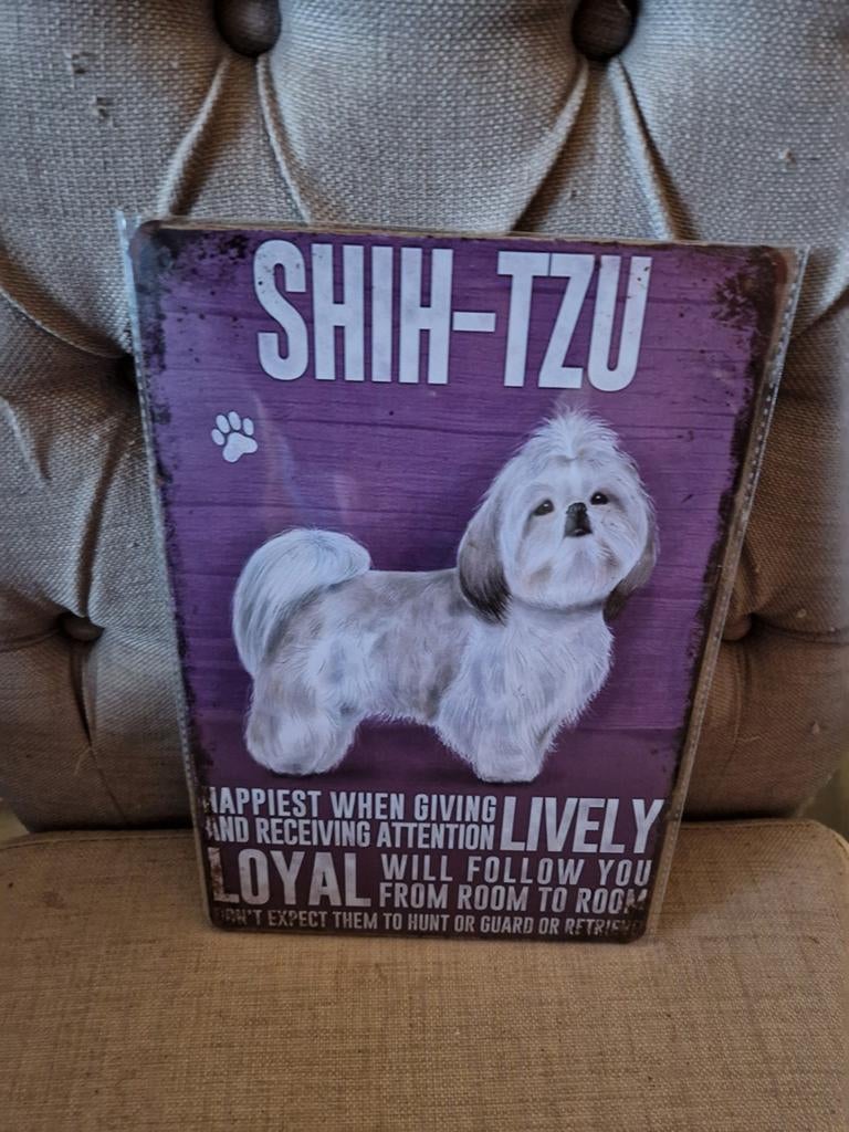 Shihtzu wandbord, Ophalen of Verzenden, Nieuw
