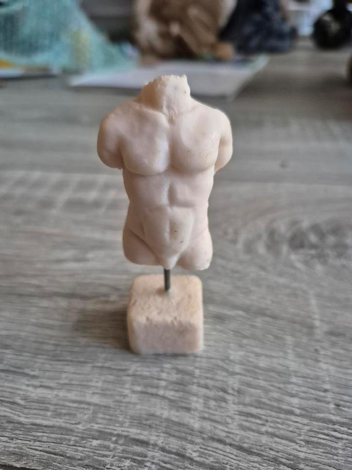 Miniatuur Torso Beeldje op Sokkel - Decoratief, Huis en Inrichting, Woonaccessoires | Overige, Ophalen of Verzenden
