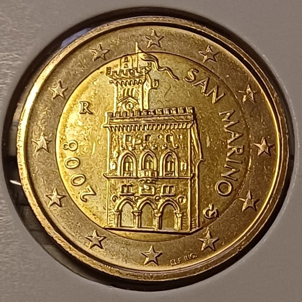 2 Euromunt San Marino 2008, Postzegels en Munten, Munten | Europa | Euromunten, Ophalen of Verzenden, San Marino, 2 euro, Losse munt