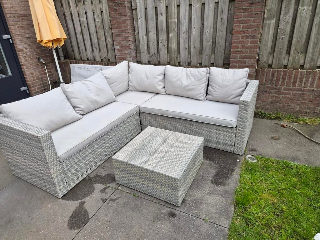 Loungeset met tafeltje, Tuin en Terras, Ophalen, Gebruikt