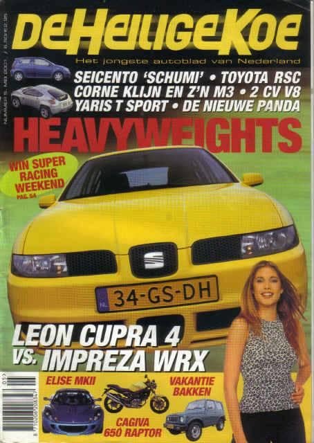 Heilige Koe 5 2001: Seat Leon Cupra 4 - Toyota Yaris T Sport, Ophalen of Verzenden, Gelezen, Algemeen