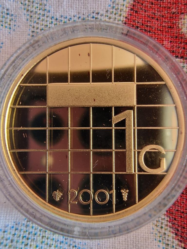 Gouden gulden 2001 Prooflike., 1 gulden, Koningin Beatrix, Losse munt, Goud
