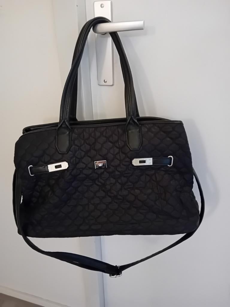 Zwarte dames tas , schoudertas., Ophalen, Zo goed als nieuw, Zwart