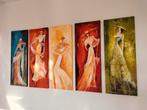 5-luik schilderij met vrouwenfiguren, Ophalen