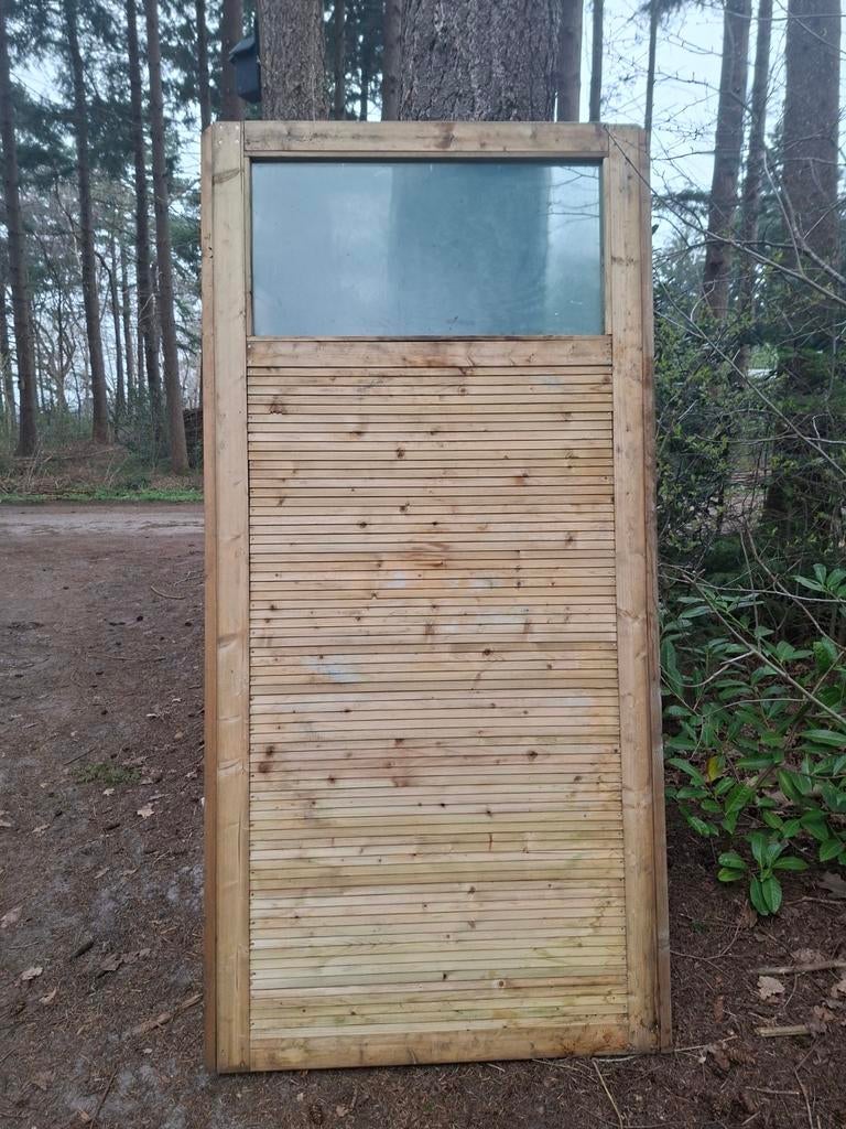 Houten tuinscherm of schuttingscherm met raam, Tuin en Terras, Schuttingen, Gebruikt, Hout, 1 tot 2 meter, Minder dan 3 meter