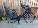 Moederfiets met zitjes en kratje BSP 28 inch 50 cm 7 versnel, 2 zitjes, Gebruikt, Mandje, 50 tot 53 cm
