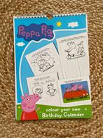 Kleurboek verjaardagskalender Peppa Pig, Verzamelen, Ophalen of Verzenden, Nieuw