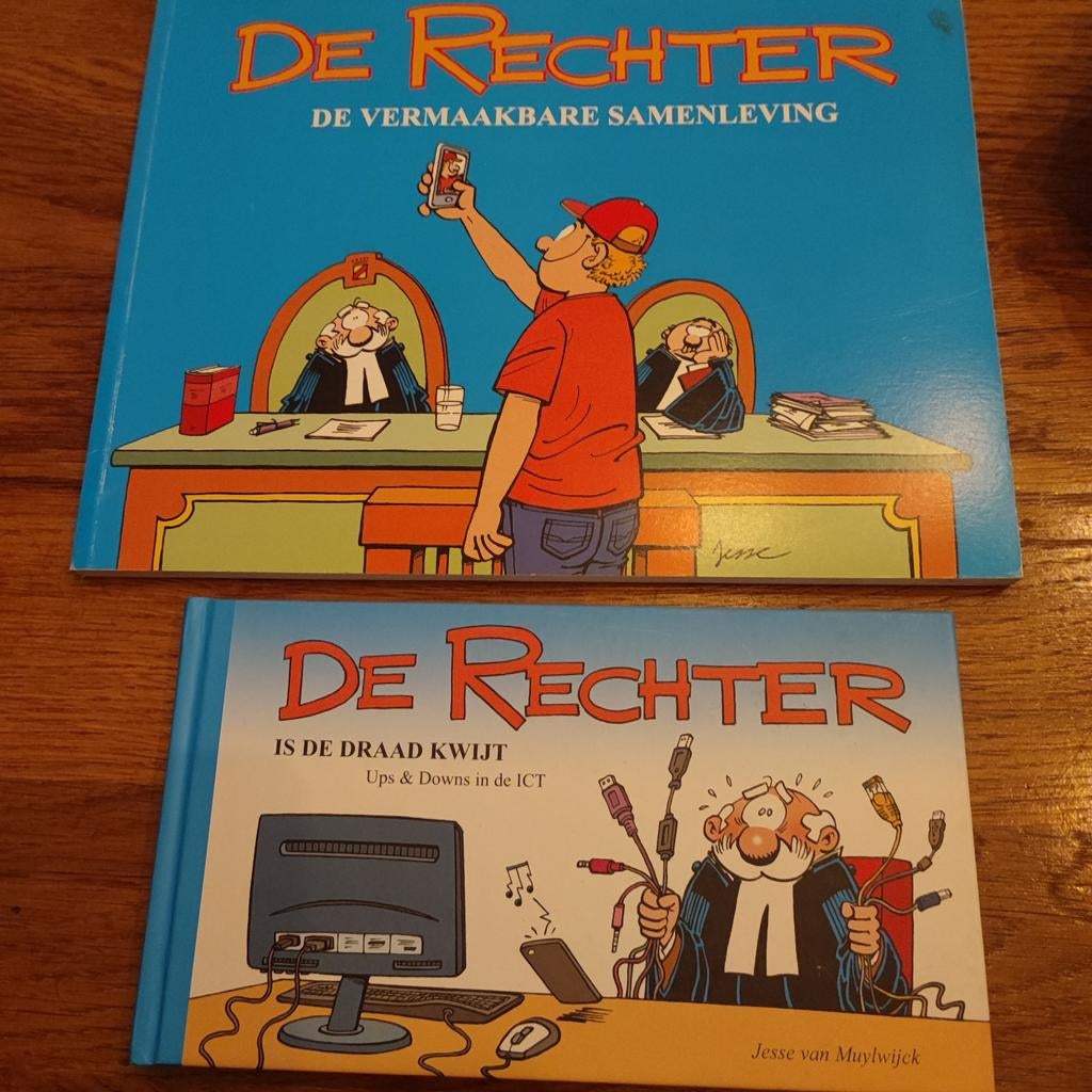 2 boeken van De Rechter, Boeken, Jesse van Muylwijck, Eén stripboek, Ophalen of Verzenden, Zo goed als nieuw