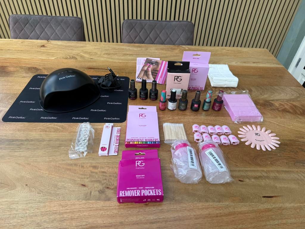 Pink Gellac set, Overige kleuren, Ophalen of Verzenden, Zo goed als nieuw, Handen en Nagels