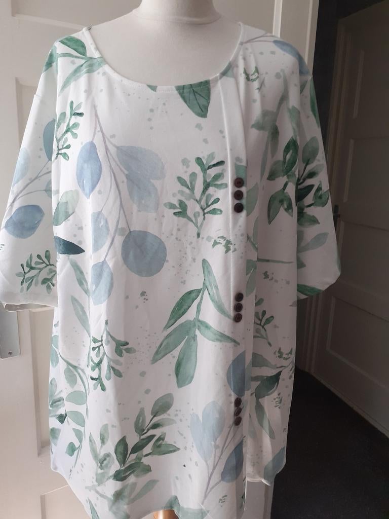 Leuk nieuw tuniek mt 50, Verzenden, Nieuw, Wit, Blouse of Tuniek