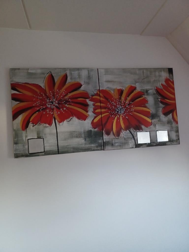 Tweeluik schilderijen, Ophalen, Zo goed als nieuw, Schilderij, 75 tot 100 cm