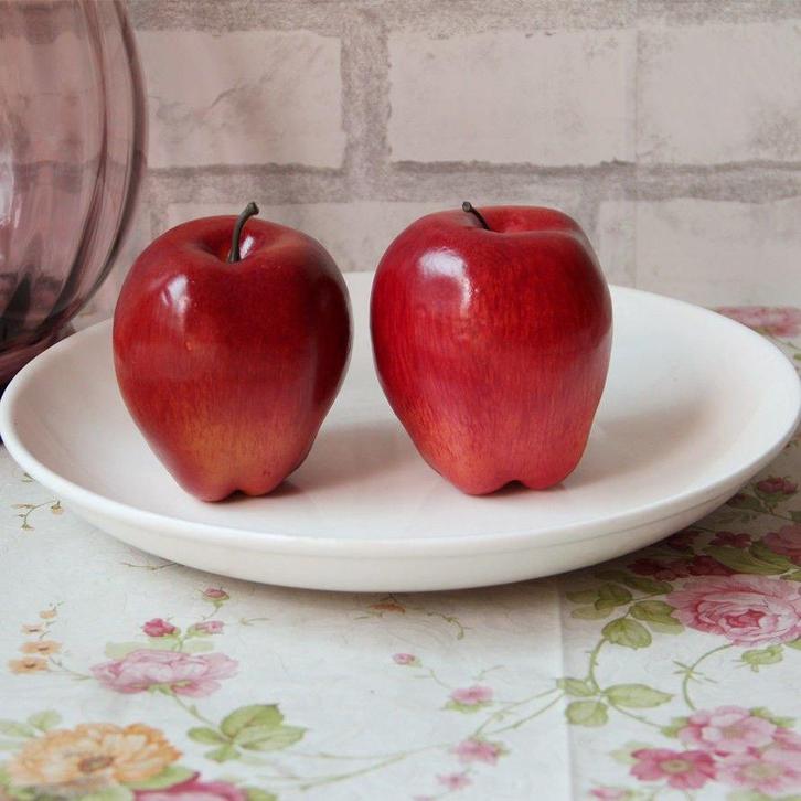 2 Kunst Appels / Nep Sier Fruit Voedsel Appel, Huis en Inrichting, Woonaccessoires | Overige, Nieuw, Verzenden