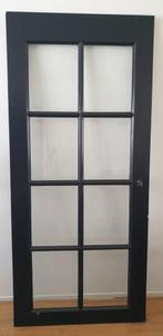 Houten opdekdeur met glas.88cm breedte, 199cm hoogte., Ophalen of Verzenden, Glas, Binnendeur, 200 tot 215 cm