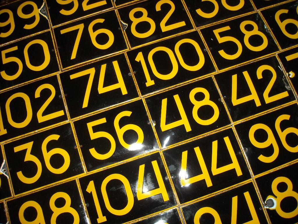 oud emaille huisnummer Naarden Bussum huisnummerbord nummer, Antiek en Kunst, Ophalen of Verzenden